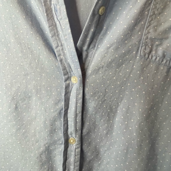 GAP classic blue polka dot button down shirt. women XL - Picture 8 of 8